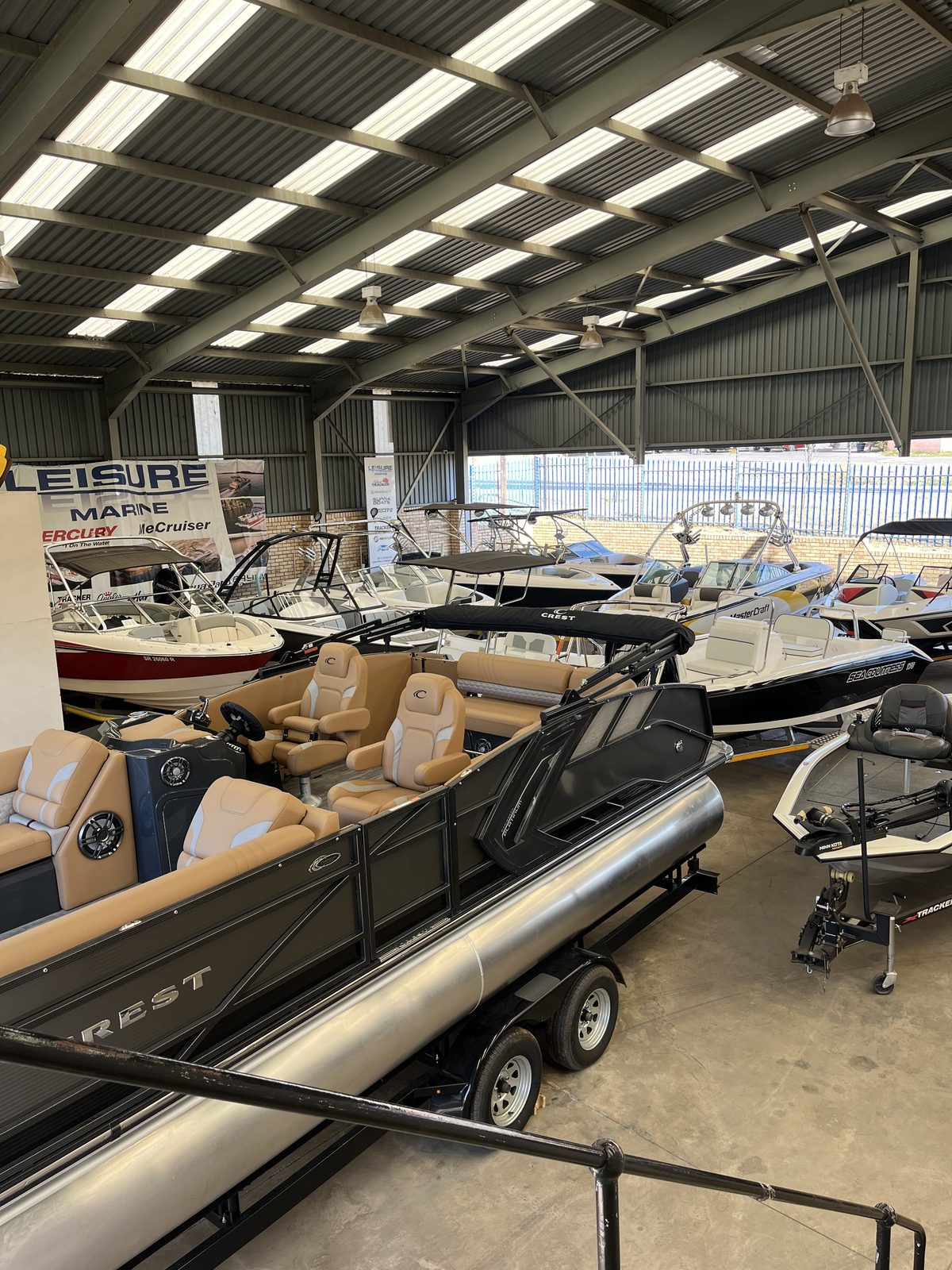 Inside the Leisure Marine showroom in Midrand